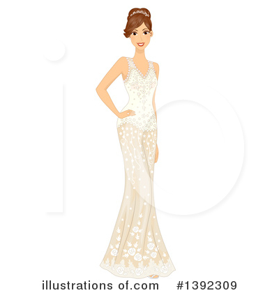 Wedding Dress Clipart #1392309 by BNP Design Studio