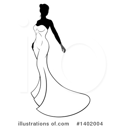 Royalty-Free (RF) Bride Clipart Illustration by AtStockIllustration - Stock Sample #1402004