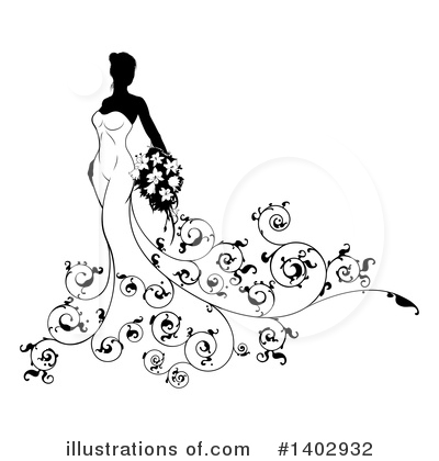Royalty-Free (RF) Bride Clipart Illustration by AtStockIllustration - Stock Sample #1402932