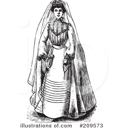 Royalty-Free (RF) Bride Clipart Illustration by BestVector - Stock Sample #209573