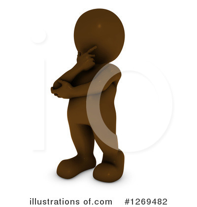 3d Brown Man Clipart #1269482 by KJ Pargeter