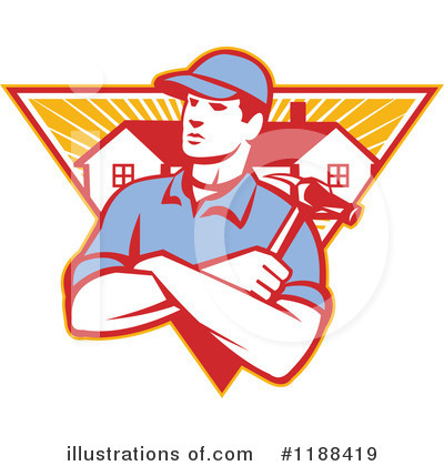Royalty-Free (RF) Builder Clipart Illustration by patrimonio - Stock Sample #1188419