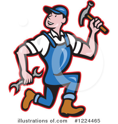 Royalty-Free (RF) Builder Clipart Illustration by patrimonio - Stock Sample #1224465