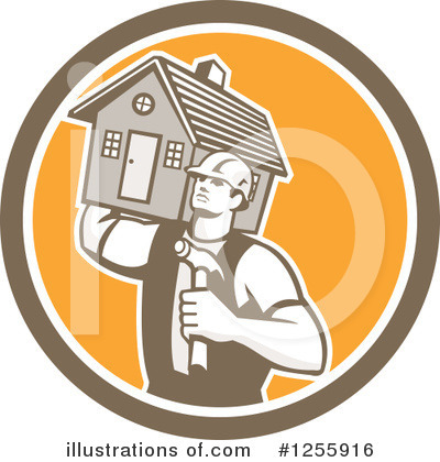 Royalty-Free (RF) Builder Clipart Illustration by patrimonio - Stock Sample #1255916