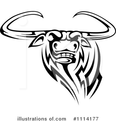 Royalty-Free (RF) Bull Clipart Illustration by Vector Tradition SM - Stock Sample #1114177