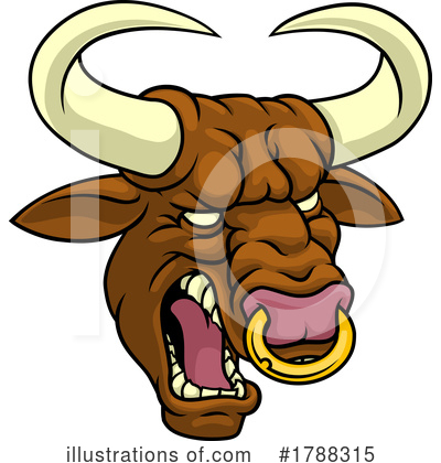 Royalty-Free (RF) Bull Clipart Illustration by AtStockIllustration - Stock Sample #1788315