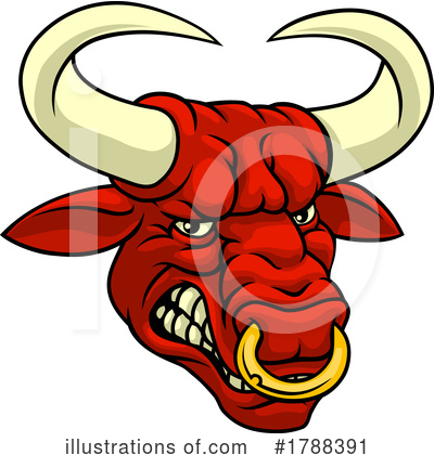 Royalty-Free (RF) Bull Clipart Illustration by AtStockIllustration - Stock Sample #1788391