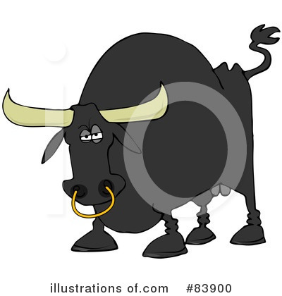 Royalty-Free (RF) Bull Clipart Illustration by djart - Stock Sample #83900