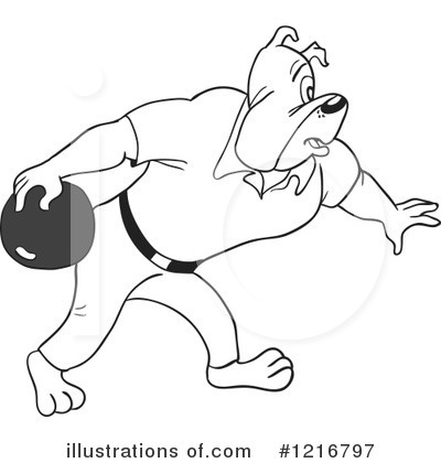 Royalty-Free (RF) Bulldog Clipart Illustration by LaffToon - Stock Sample #1216797