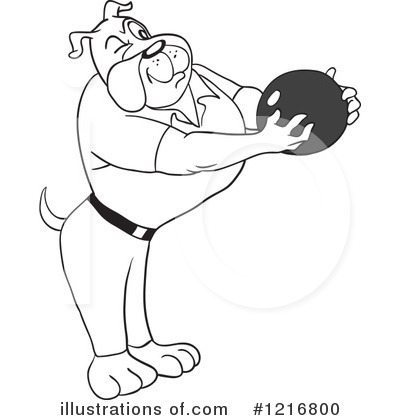 Royalty-Free (RF) Bulldog Clipart Illustration by LaffToon - Stock Sample #1216800