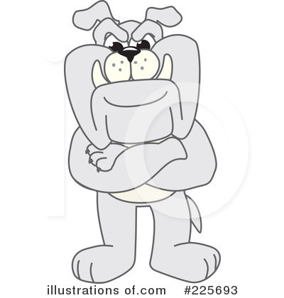 Royalty-Free (RF) Bulldog Mascot Clipart Illustration by Mascot Junction - Stock Sample #225693