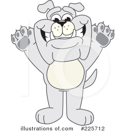 Royalty-Free (RF) Bulldog Mascot Clipart Illustration by Mascot Junction - Stock Sample #225712