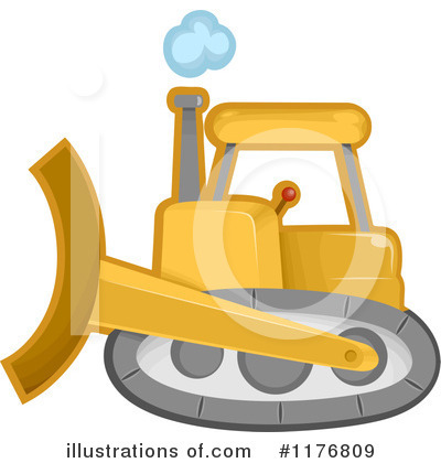 Royalty-Free (RF) Bulldozer Clipart Illustration by BNP Design Studio - Stock Sample #1176809