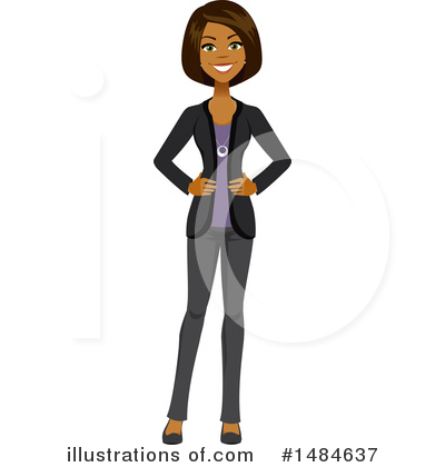 Black Business Woman Clipart #1484637 by Amanda Kate