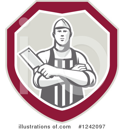 Royalty-Free (RF) Butcher Clipart Illustration by patrimonio - Stock Sample #1242097