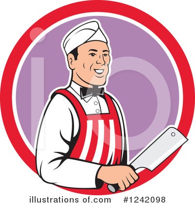 Royalty-Free (RF) Butcher Clipart Illustration by patrimonio - Stock Sample #1242098