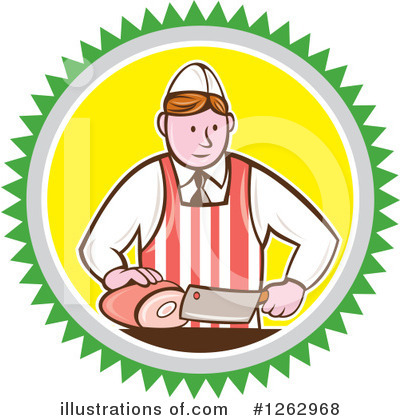 Royalty-Free (RF) Butcher Clipart Illustration by patrimonio - Stock Sample #1262968