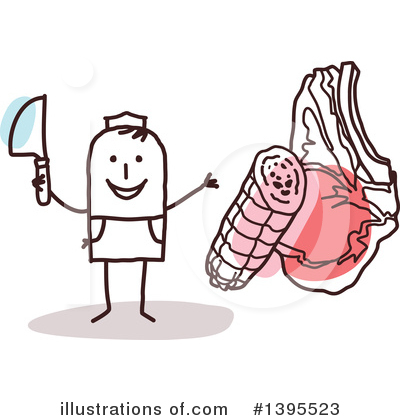 Royalty-Free (RF) Butcher Clipart Illustration by NL shop - Stock Sample #1395523