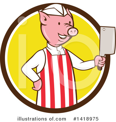 Royalty-Free (RF) Butcher Clipart Illustration by patrimonio - Stock Sample #1418975