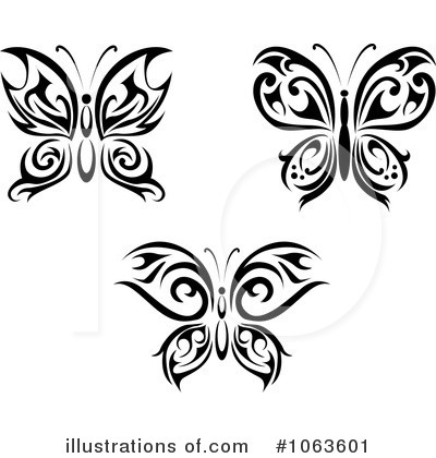 Royalty-Free (RF) Butterflies Clipart Illustration by Vector Tradition SM - Stock Sample #1063601