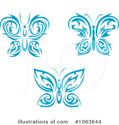 Royalty-Free (RF) Butterflies Clipart Illustration by Vector Tradition SM - Stock Sample #1063644