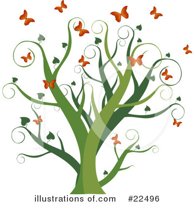 Royalty-Free (RF) Butterflies Clipart Illustration by Tonis Pan - Stock Sample #22496