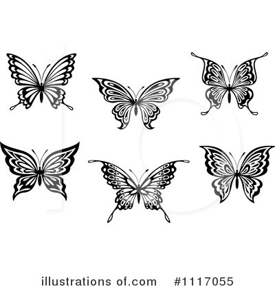 Royalty-Free (RF) Butterfly Clipart Illustration by Vector Tradition SM - Stock Sample #1117055