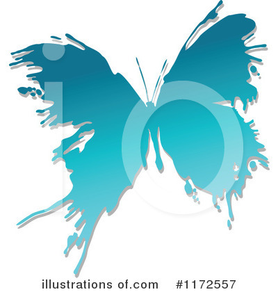 Blue Butterfly Clipart #1172557 by Vector Tradition SM