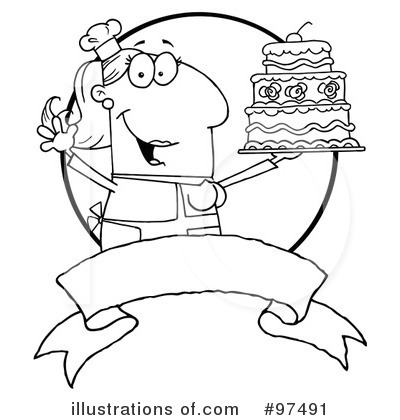 Royalty-Free (RF) Cake Clipart Illustration by Hit Toon - Stock Sample #97491
