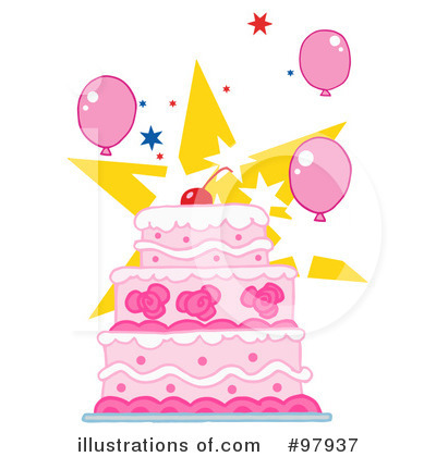Royalty-Free (RF) Cake Clipart Illustration by Hit Toon - Stock Sample #97937