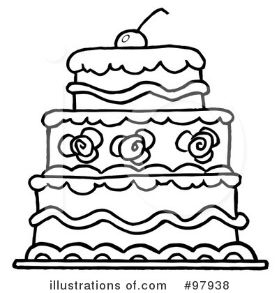 Royalty-Free (RF) Cake Clipart Illustration by Hit Toon - Stock Sample #97938