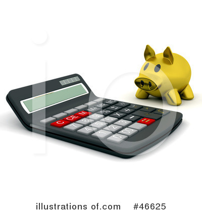 Royalty-Free (RF) Calculator Clipart Illustration by KJ Pargeter - Stock Sample #46625