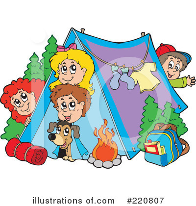 Royalty-Free (RF) Camping Clipart Illustration by visekart - Stock Sample #220807