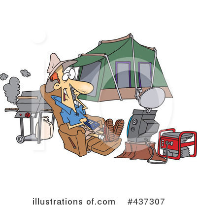 Royalty-Free (RF) Camping Clipart Illustration by toonaday - Stock Sample #437307