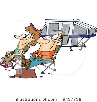 Royalty-Free (RF) Camping Clipart Illustration by toonaday - Stock Sample #437738