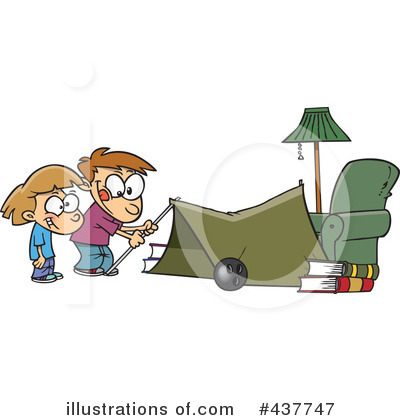 Royalty-Free (RF) Camping Clipart Illustration by toonaday - Stock Sample #437747