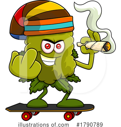 Skateboarding Clipart #1790789 by Hit Toon