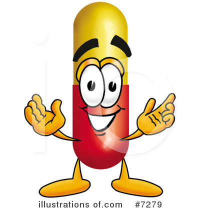 Pills Clipart #7279 by Mascot Junction