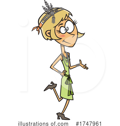 Flapper Girl Clipart #1747961 by toonaday