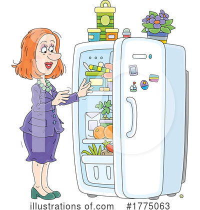 Refrigerator Clipart #1775063 by Alex Bannykh