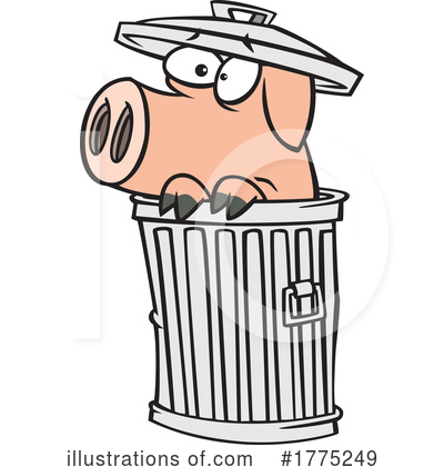 Trash Can Clipart #1775249 by toonaday