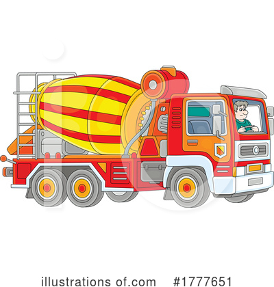 Concrete Mixer Clipart #1777651 by Alex Bannykh