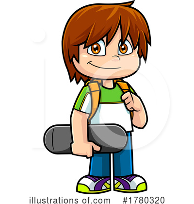 Skateboarding Clipart #1780320 by Hit Toon