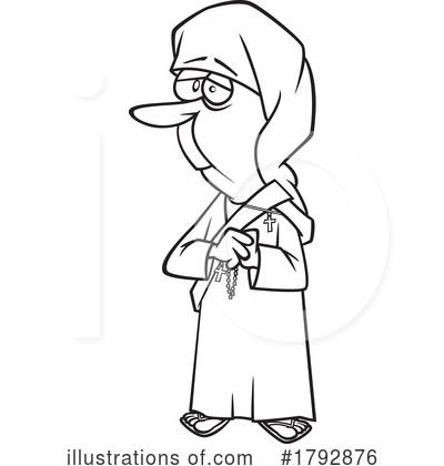 Nun Clipart #1792876 by toonaday