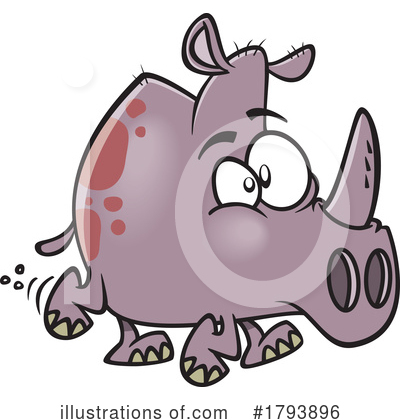 Rhinoceros Clipart #1793896 by toonaday