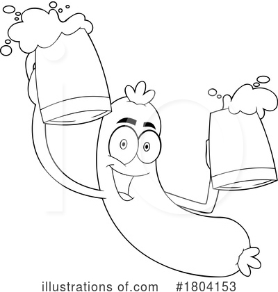 Sausage Clipart #1804153 by Hit Toon