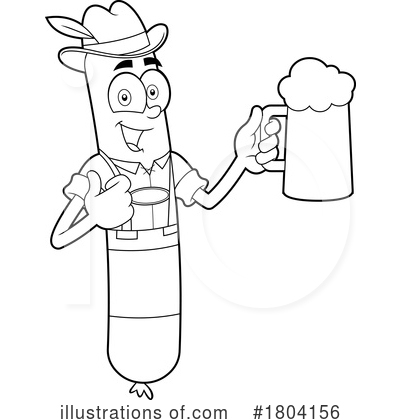 Sausage Clipart #1804156 by Hit Toon