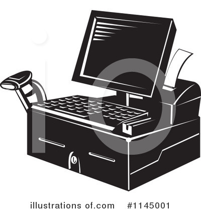 Royalty-Free (RF) Cash Register Clipart Illustration by patrimonio - Stock Sample #1145001