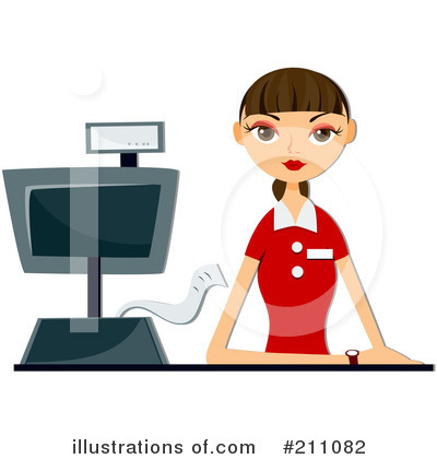 Royalty-Free (RF) Cashier Clipart Illustration by BNP Design Studio - Stock Sample #211082