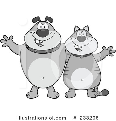 Dog And Cat Clipart #1233206 by Hit Toon
